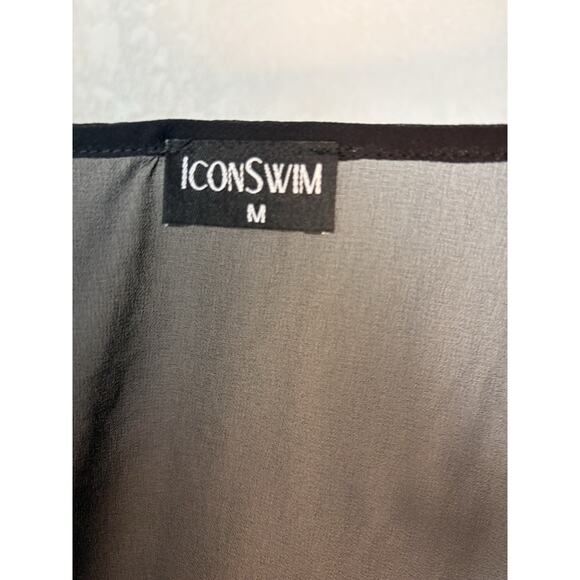 Icon Swim Long Maxi Kimono Duster Sheer Chiffon Cover Whimsygoth Witchy Vamp M - Picture 8 of 8